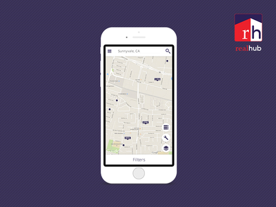 App Design - Realhub - Map Screen app application realhub realty ui ux