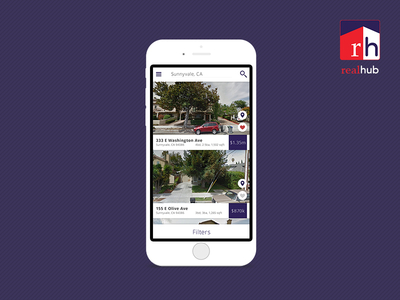 App Design - Realhub - List View Screen app application mobile realhub realty ui ux