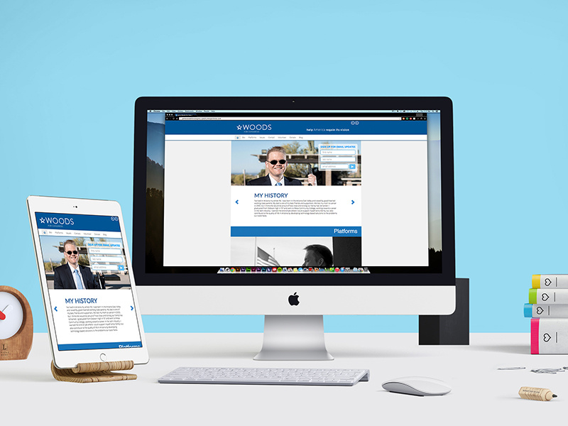 James Woods for Congress Website Design desktop mobile website spectrumexperience jameswoods