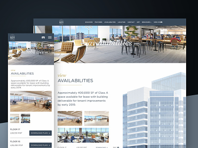 View Availabilities — 601citycenter.com foundation oakland real estate responsive responsive design website