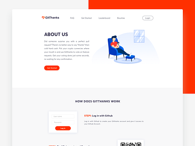 GitThanks web design ui web