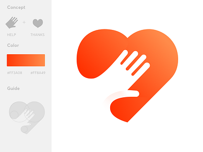 GitThanks Logo Design hand icon logo love
