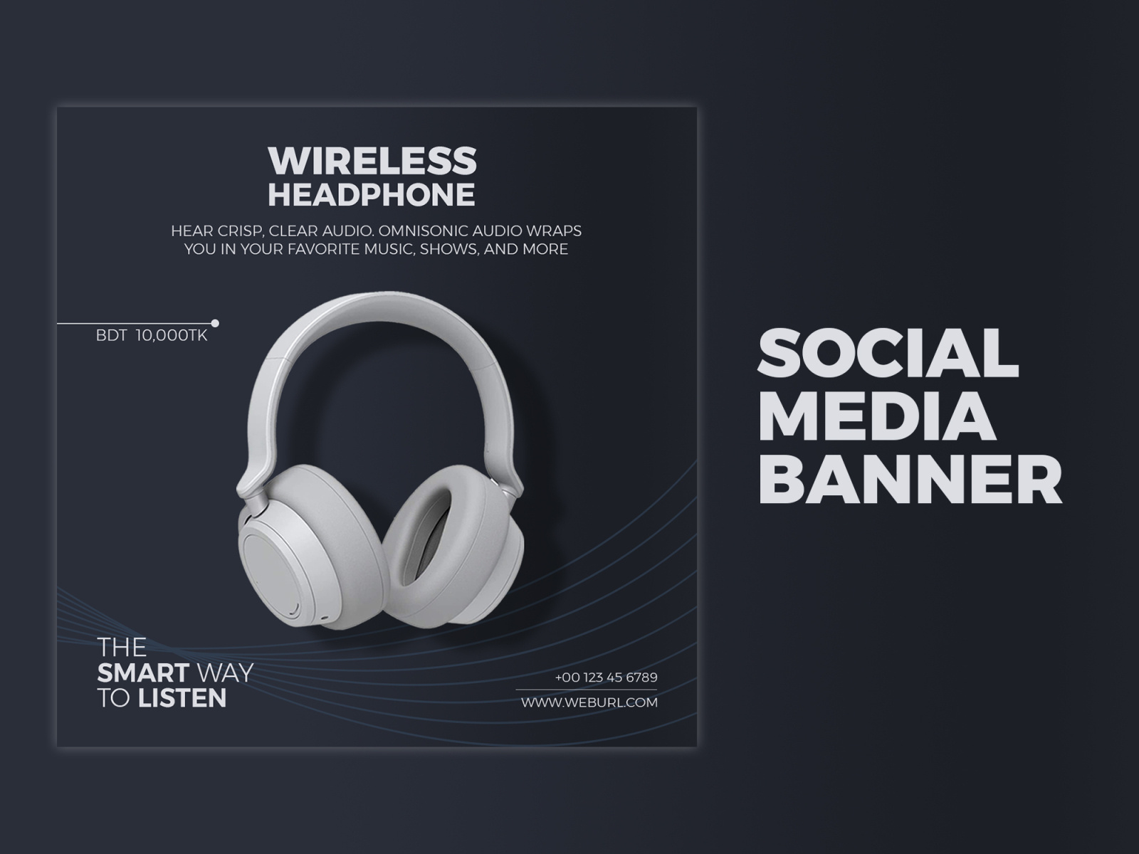 Wireless Headphone Ad Design by Md. Refat Hossain on Dribbble