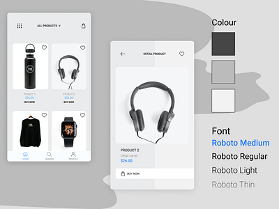 'Minimalist eCommerce Web App Design' graphic design