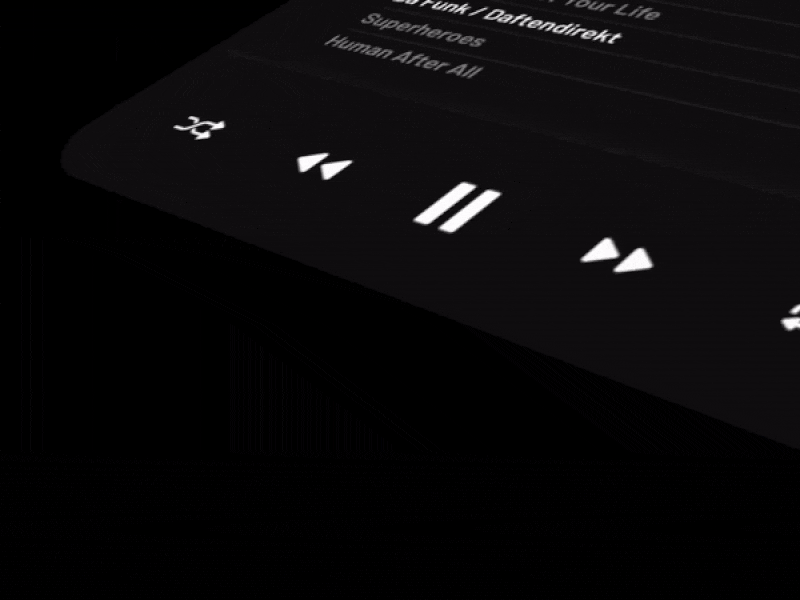 Reactive Waveform Music App album app bar da funk daft daftendirekt daftpunk gif music music player phone playlist punk reactive scrub song ui uiux ux waveform