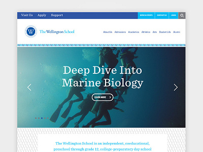 The Wellington School Homepage education header hero homepage slider website