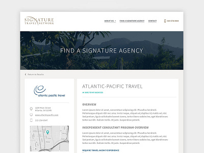 Agency Profile Page