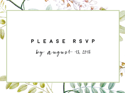 RSVP Card Preview botanical invitation rsvp wedding