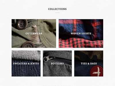 Men's Heritage Clothing Brand clothing ecommerce fashion grid shop