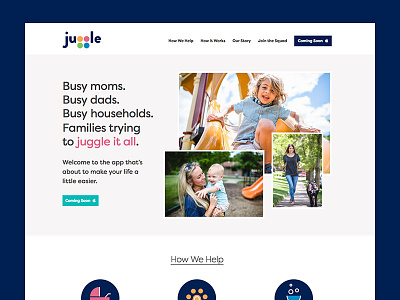 Juggle App Website app app website homepage landing page website