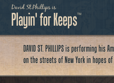 Playin' for Keeps Logo + Headline header logo neutral texture web design website