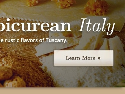 Epicurean Italy No. 2 button culinary food neutral rustic serif travel