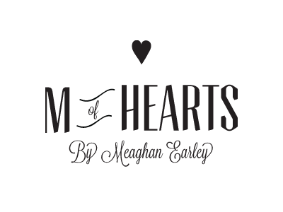 M of Hearts Logo // 01 black and white heart logo playing card script