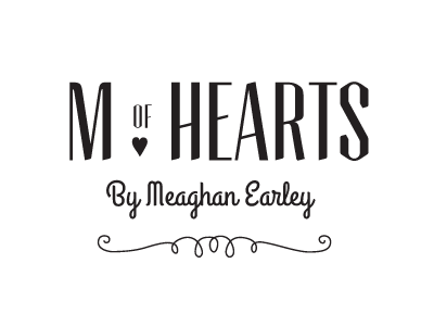 M of Hearts Logo // 02 black and white heart logo playing card script