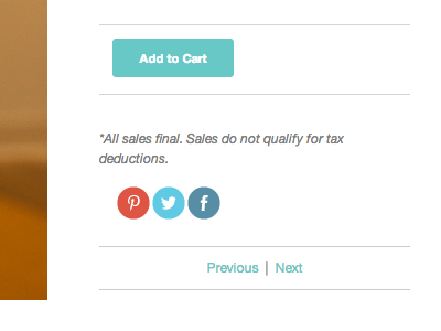 Add to Cart button buy cart product social