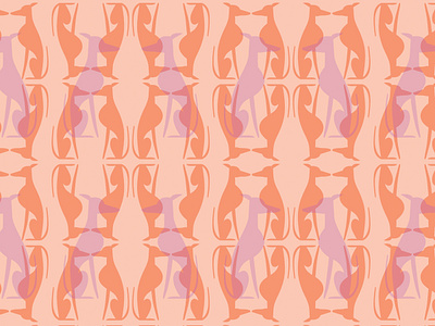 Double Vision Greyhound Pattern dogs fabric design greyhounds hounds pattern pattern design print design textile design