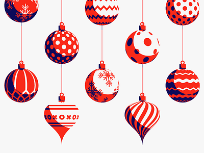 Season's Greetings christmas greeting card holidays illustration ornaments seasons greetings winter