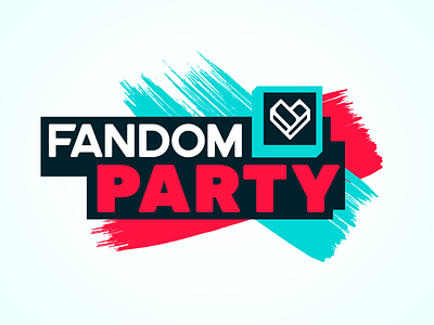 FANDOM Party Logo 3d brand branding fandom identity logo