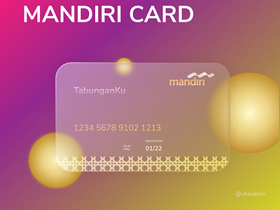 Glass Morphism Mandiri Card debit card glass card glass morphism glassmorphism