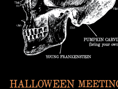 Poster for AIGA Halloween meeting.