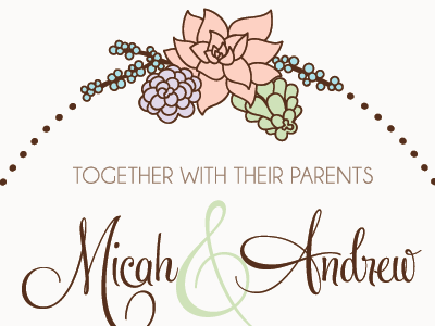 Micah + Andrew in-progress invitations weddings