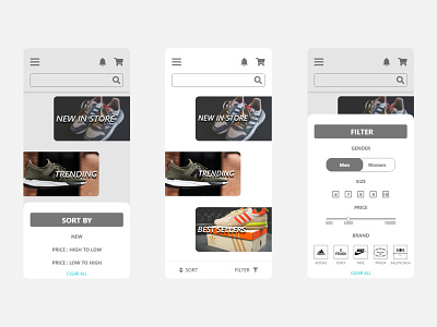 Sneakers app app design minimal sneakers ui user experience user interface design userinterface ux