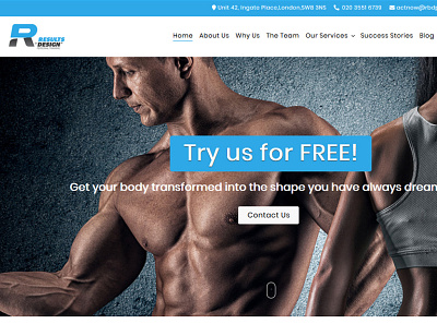 Body Transformation branding design landing page logo ui ux web website