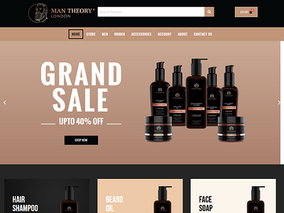 Hair grooming E-commerce Landing page