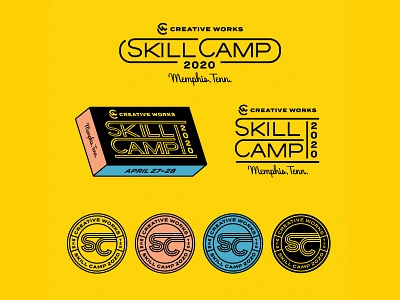 Skill Camp 2020 Logo System badge conference design hoodzpah logo logo system patches seal