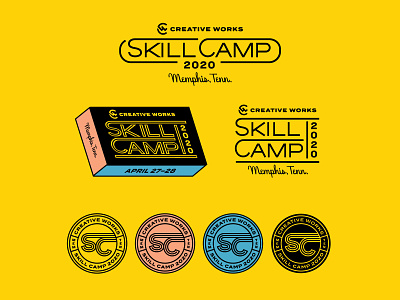 Skill Camp 2020 Logo System badge conference design hoodzpah logo logo system patches seal