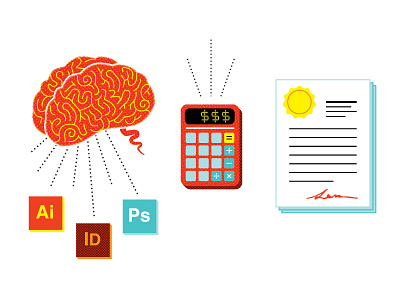 Hoodzpah Zine Icons for Creative South Presentation accounting adobe brain calculator contract creative suite document icons illustrator indesign legal money paper photoshop vector