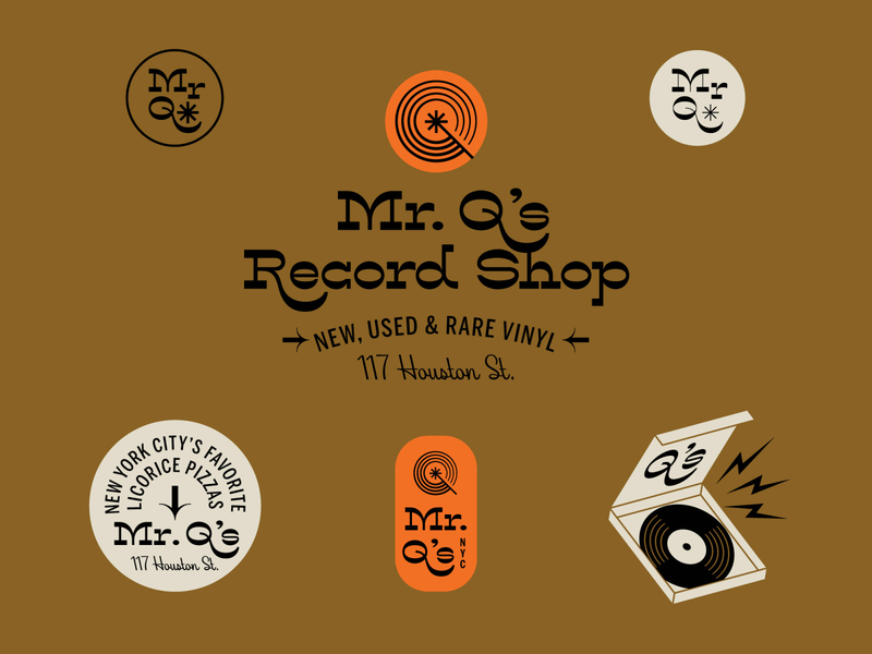 LonePine specimen Mr. Q's Record Shop font hoodzpah illustration lettering logo record store retro seal type design typography vector