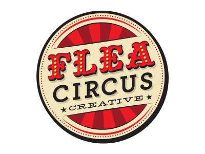 Flea Circus Logo Mockup B 3d badge carnival circus inline logo perspective retro seal vintage