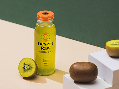 Desert Raw Brand Identity System brand identity consumer goods hoodzpah juice kiwi logo packaging