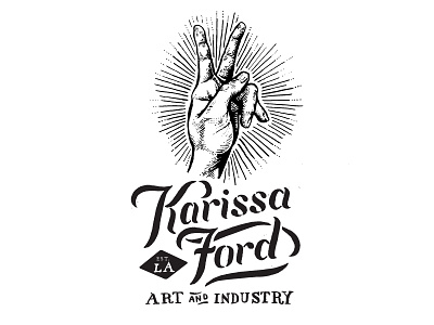 Karissa Ford Logo Mockup B black magic branding hand hand drawn logo occult shine