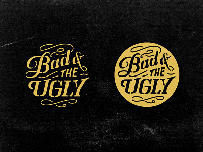 Bad & The Ugly Logo Mockups 2b branding logo script seal typography