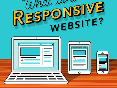 Responsive Websites Explained Hoodzpah icon illustration infographic laptop phone responsive tablet
