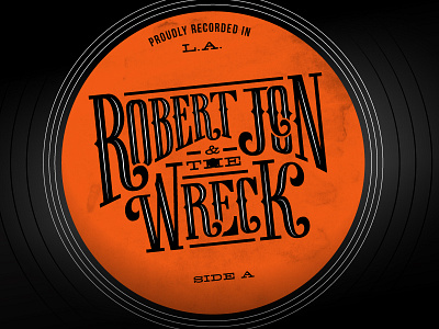 Robert Jon Record with Logo A band branding classic rock logo music record southern rock