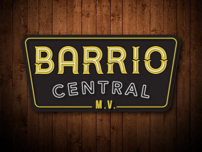 Barrio Central Logo - Neon Sign hoodzpah logo mexican neon restaurant retro sign signage