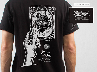 "Seer of Visions - Shine On" Hoodzpah Tees Coming Soon eye hand hand drawn hoodzpah t shirt tee vintage