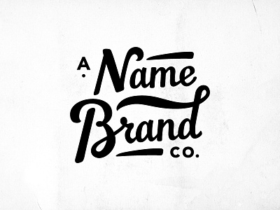 Name Brand Final Logo classic hand drawn logo retro script typography wordmark