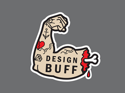 "Design Buff" Patch arm buff illustration muscle patch severed tattoo