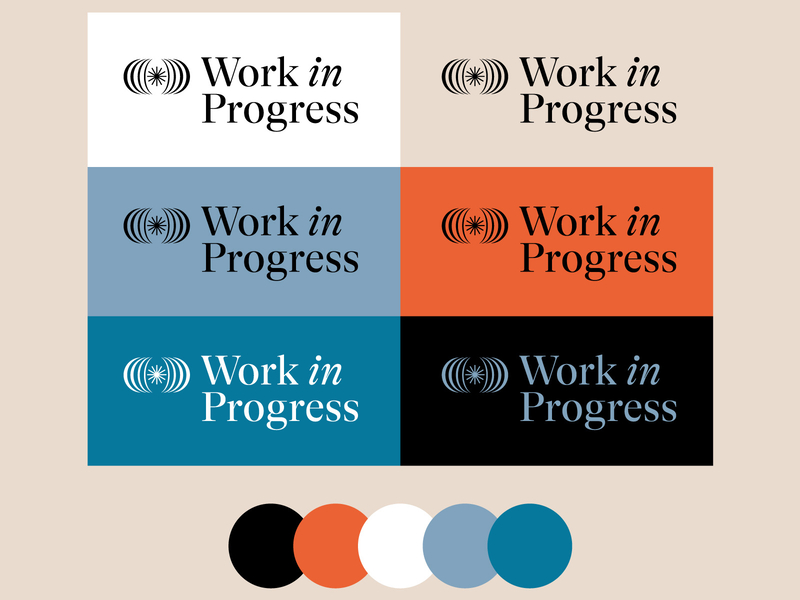 Work in Progress Rebrand brand identity branding design graphic design hoodzpah logo podcast logo design rebrand vector