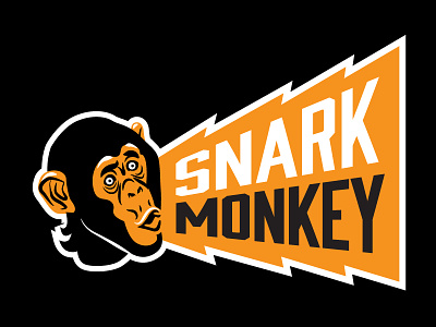 Snark Monkey Logo Concept A chimp illustration logo monkey retro yelling