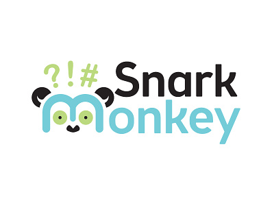 Snark Monkey Logo Concept B brandng hoodzpah logo monkey snarky
