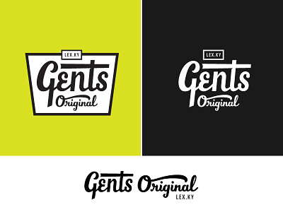 Gents Original Logo Mock badge bold branding hand handlettered lettered lettering logo retro script typography vintage