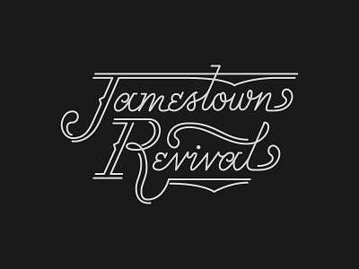 Jamestown Revival Logo / Custom Lettering country folk hoodzpah lettering logo retro script serif swash vintage western