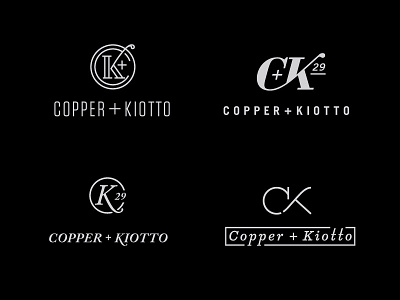 Copper And Kiotto Logo Mocks branding classic elegant icon initials logo masculine monogram sleek