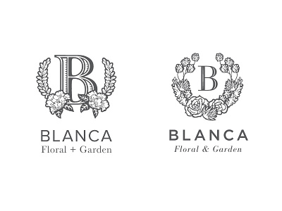 Blanca Logo Mockups bodoni classy elegant floral logo monogram succulents wreath
