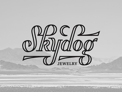 Skydog Jewelry Logo/Lettering hoodzpah lettering moon retro script sky typography vintage western